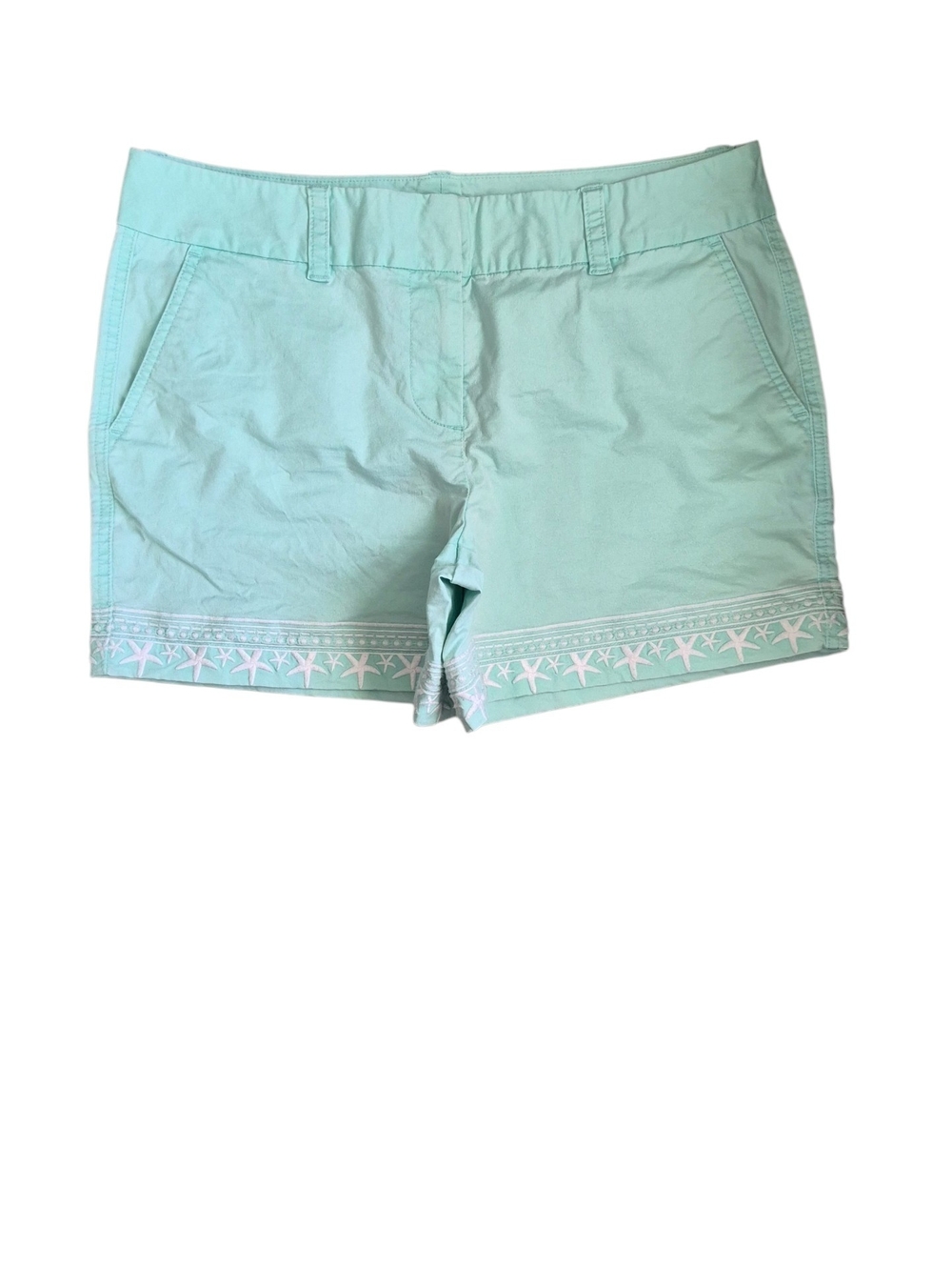 Vineyard Vines Mint Green Embroidered Hem Shorts